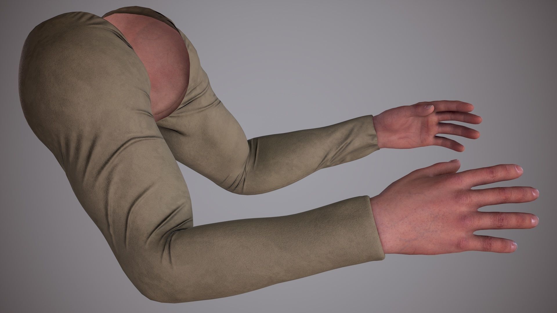 FPS Arms 03a Low-poly 3D model_26