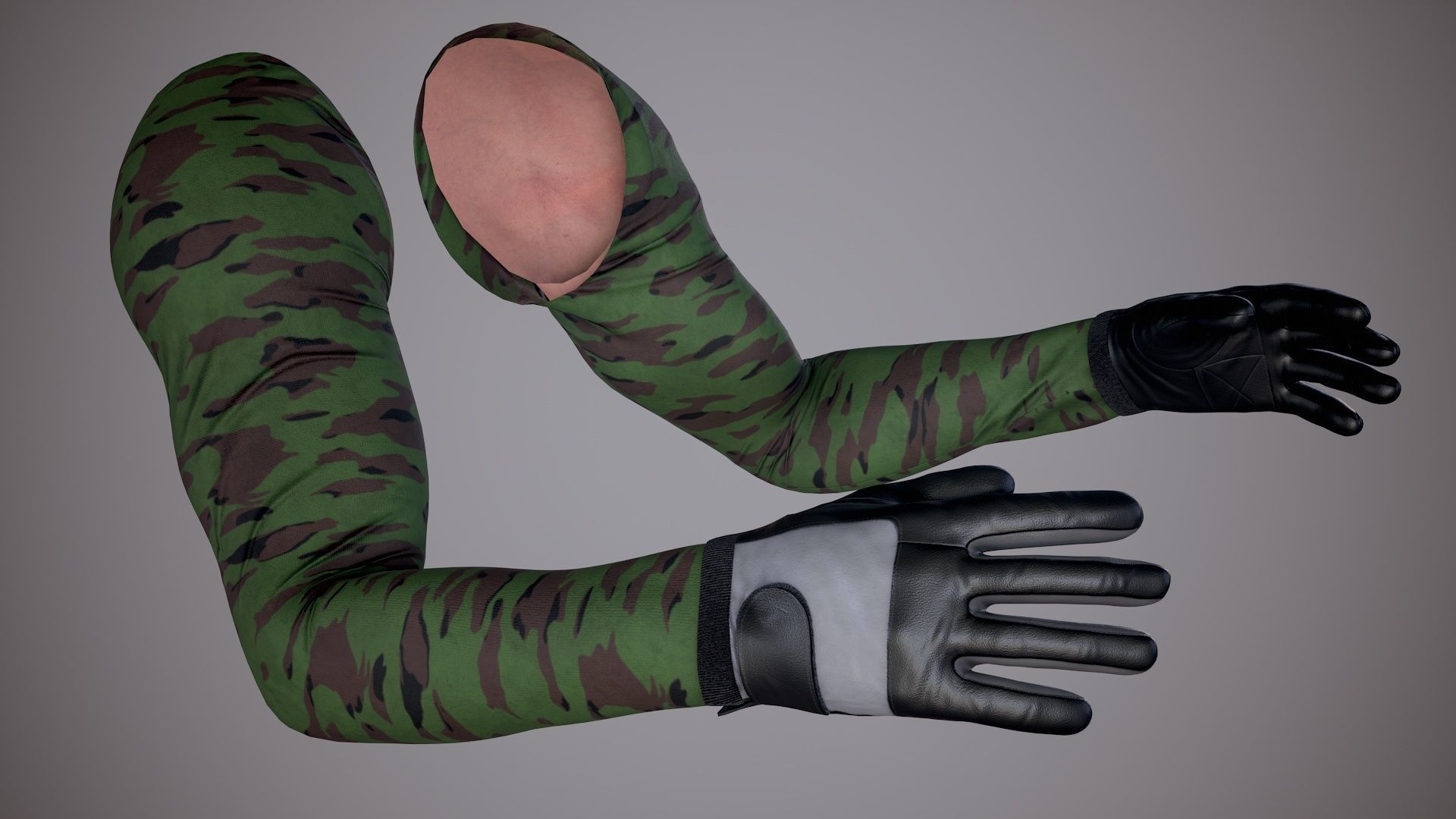 FPS Arms 03a Low-poly 3D model_7