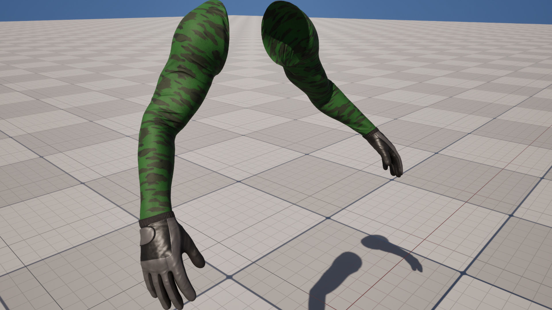 FPS Arms 03a Low-poly 3D model_11