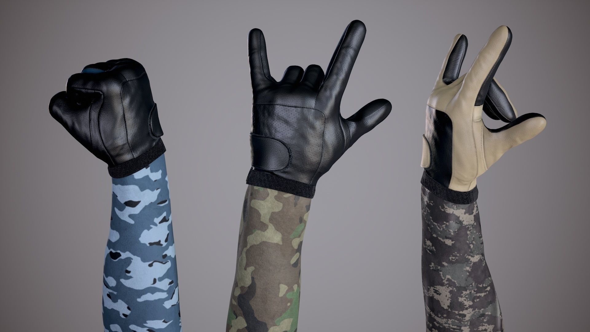 FPS Arms 03a Low-poly 3D model_6