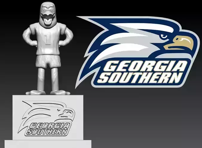 NCAA - GEORGIA SOUTHERN EAGLES FOOTBALL MASCOT STATUE - DECOR
