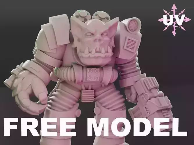 rogue trader power armor ork Free 3D print model