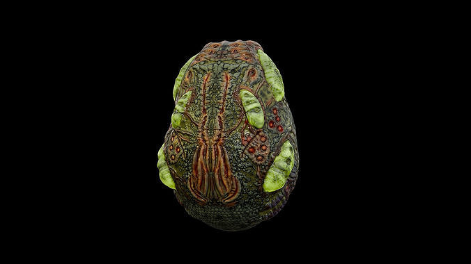 Alien Egg Low-poly 3D model 2