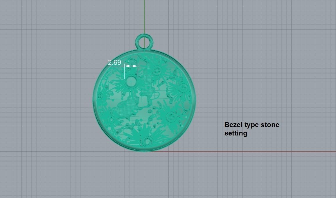 Moon Pendant 3D print model_4