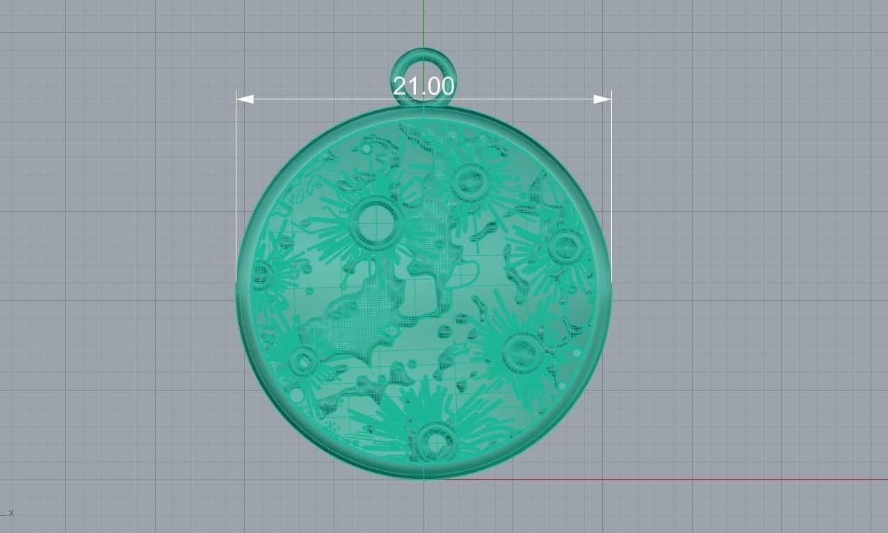 Moon Pendant 3D print model_3