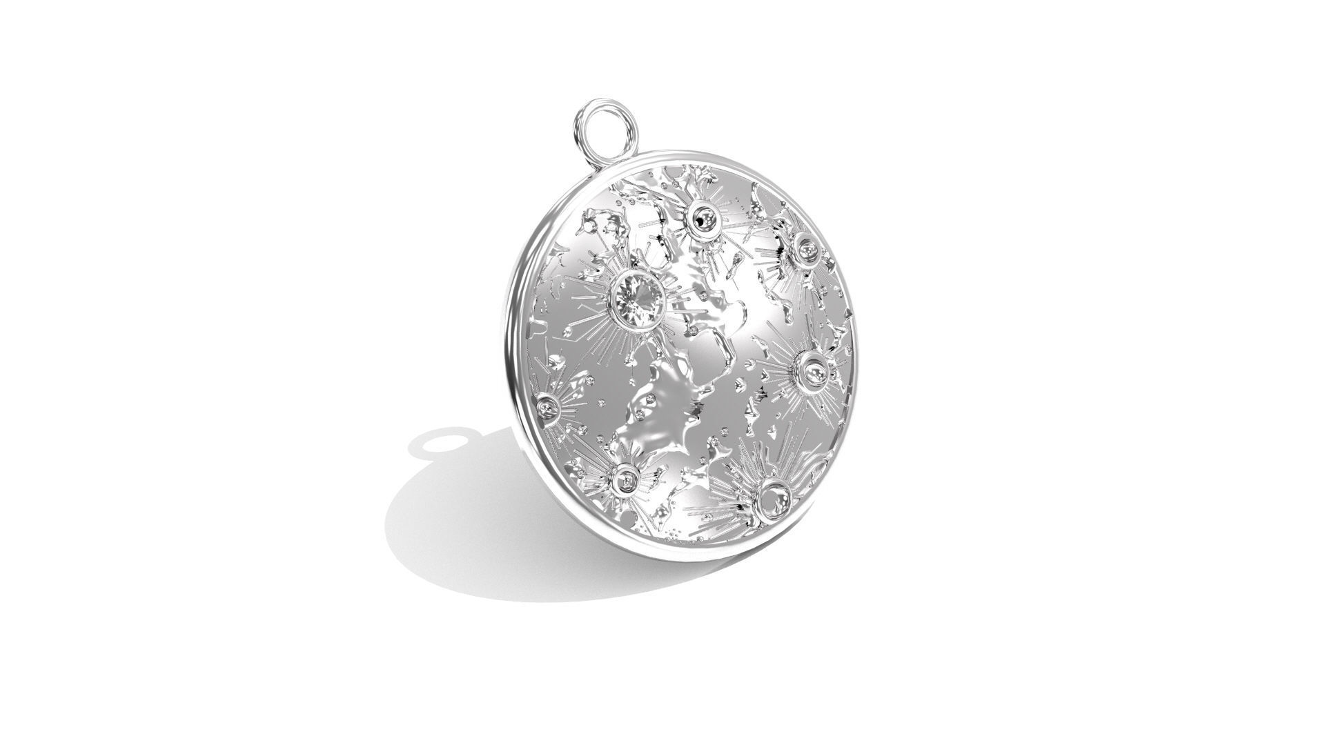 Moon Pendant 3D print model_1