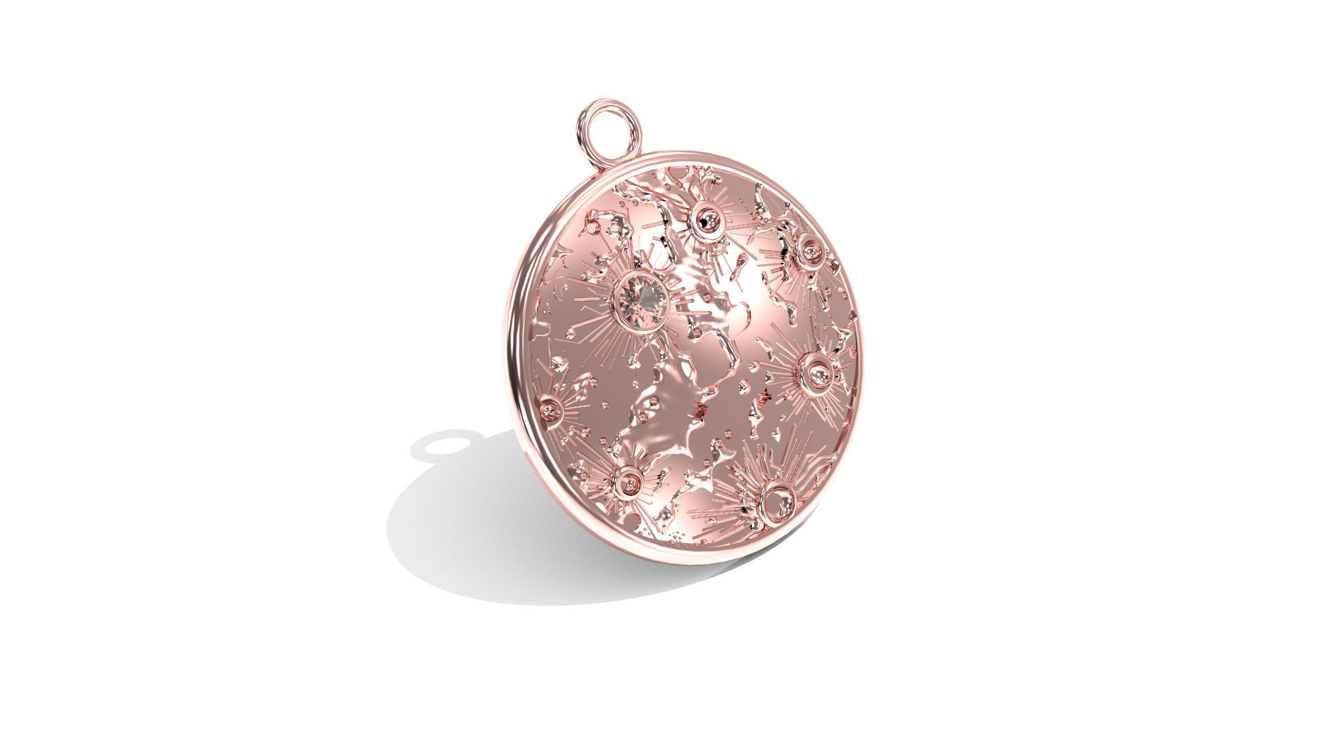 Moon Pendant 3D print model_2