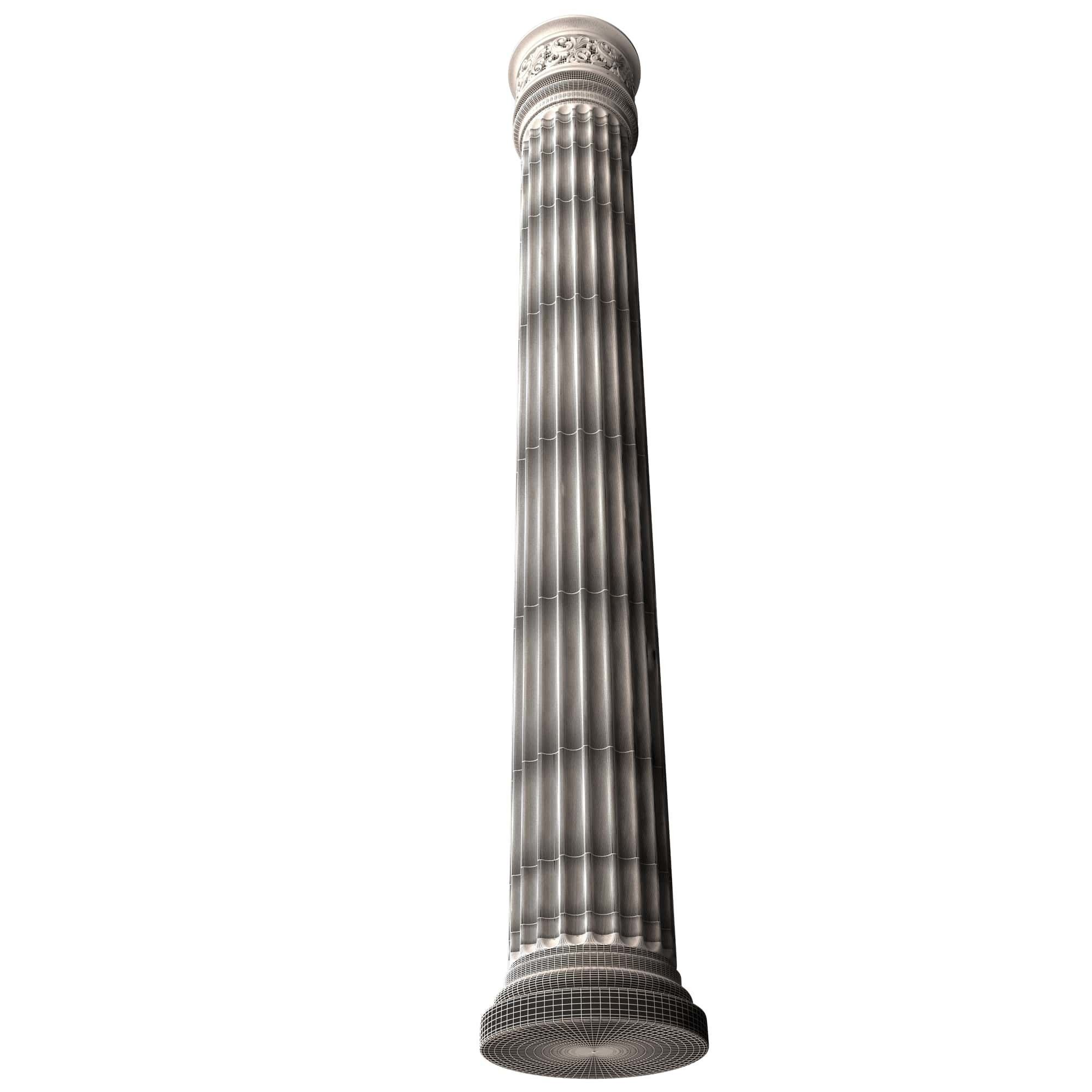 Column Capital 1305 Low-poly 3D model_9