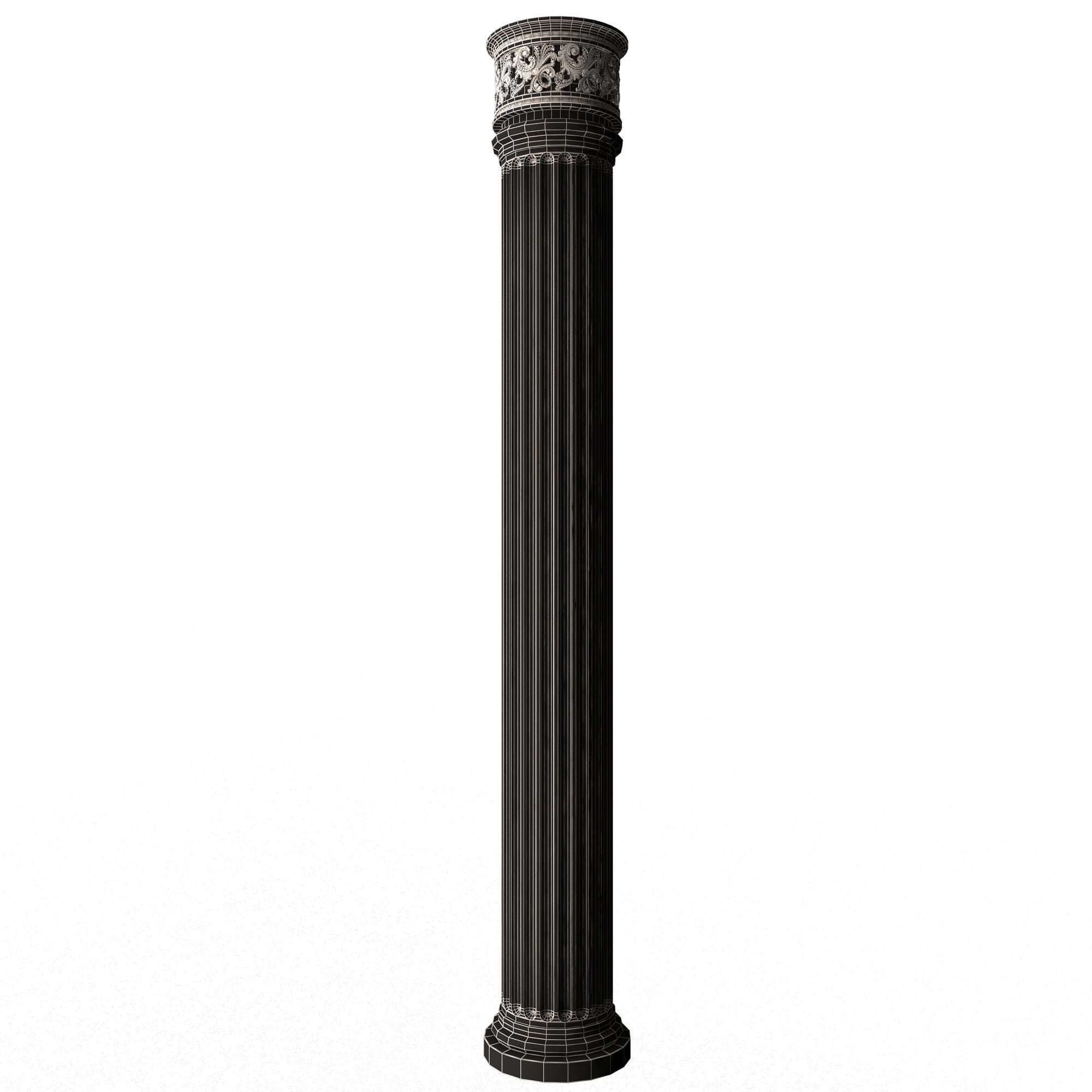 Column Capital 1305 Low-poly 3D model_13
