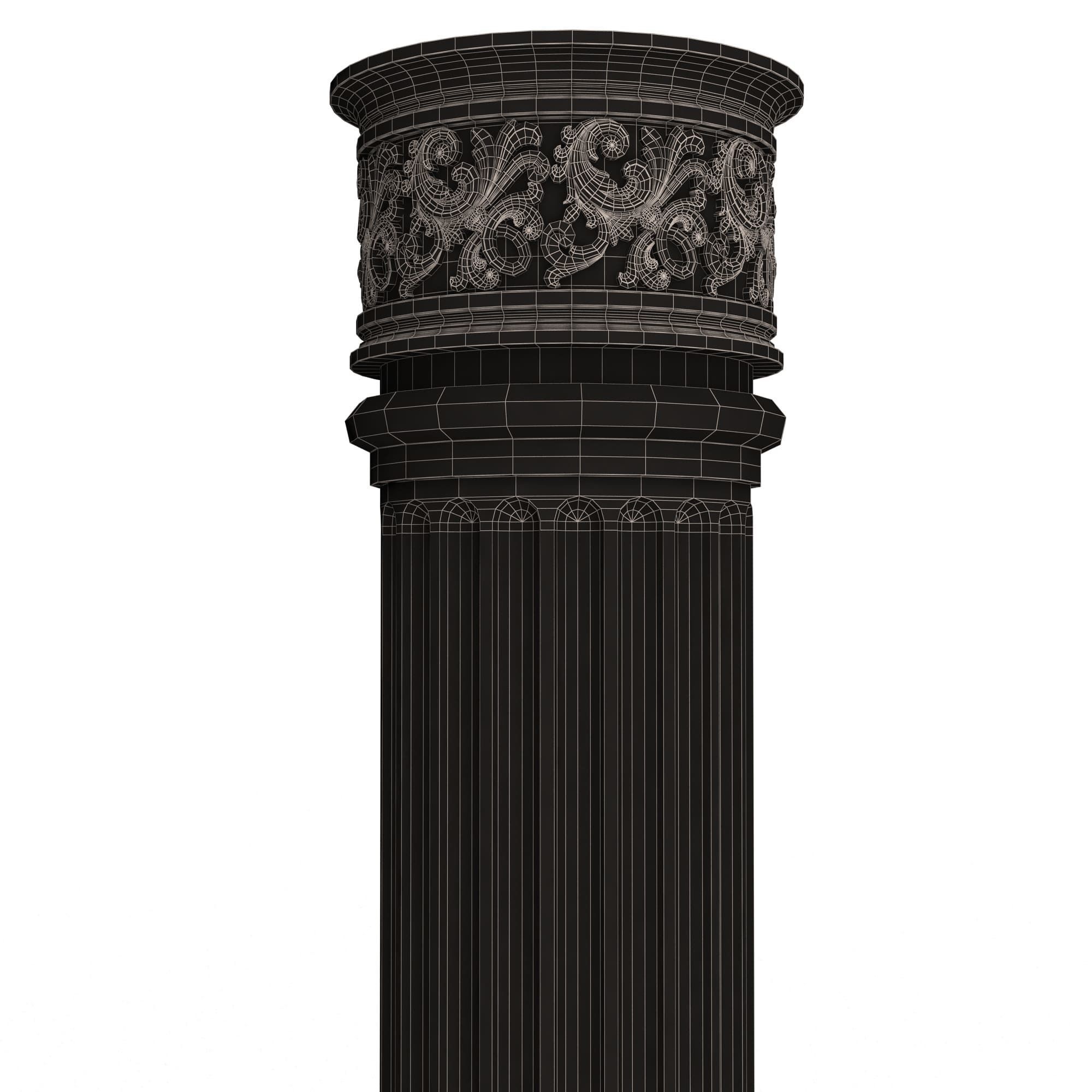 Column Capital 1305 Low-poly 3D model_14