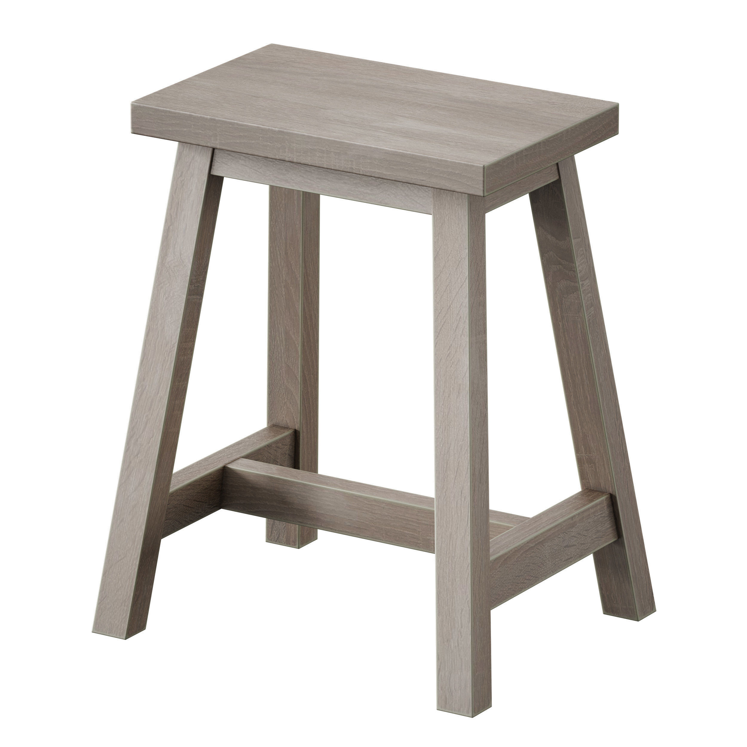 Terrain Trestle Teak Dining Table with Benches 3D model_19