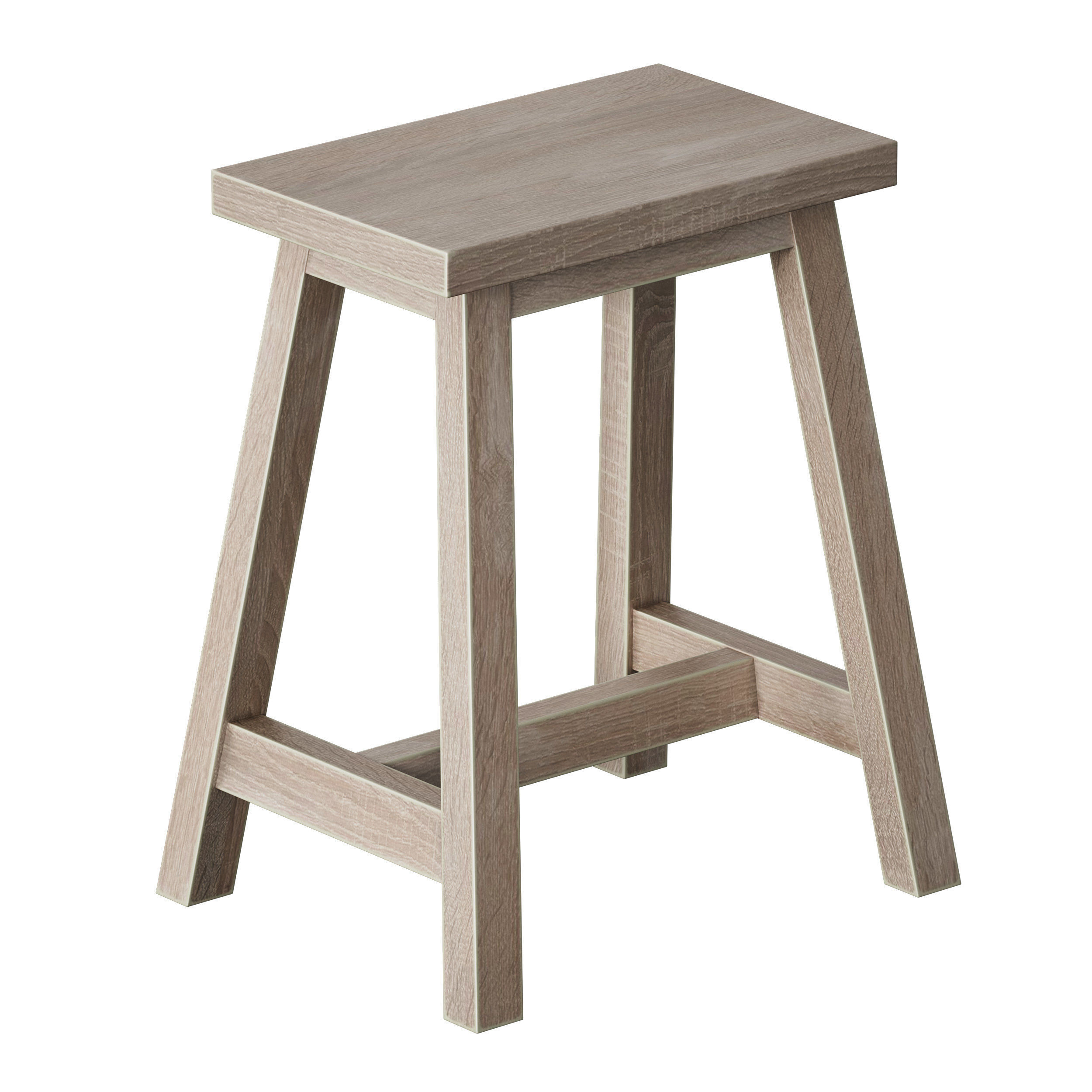 Terrain Trestle Teak Dining Table with Benches 3D model_14