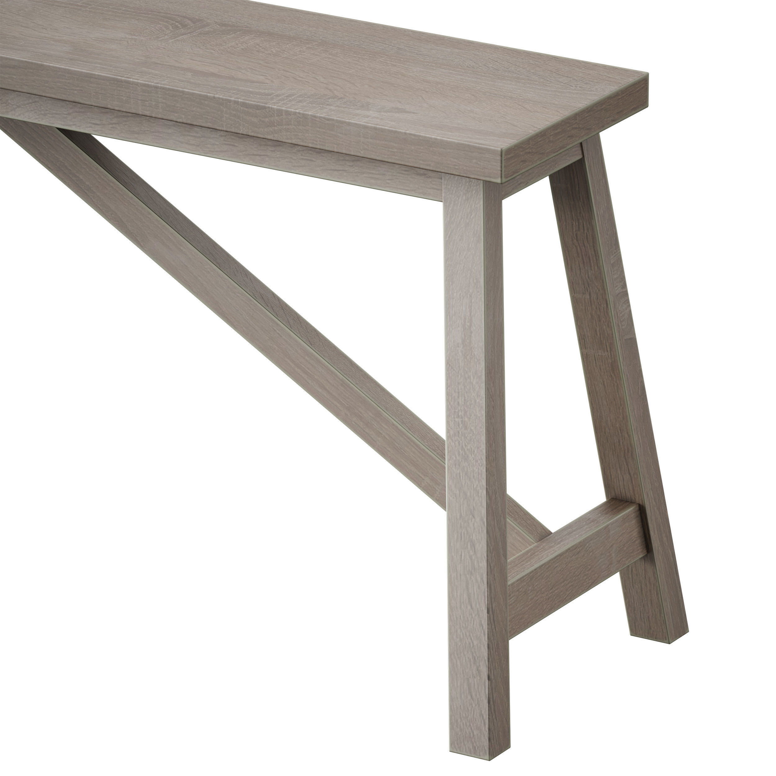 Terrain Trestle Teak Dining Table with Benches 3D model_18