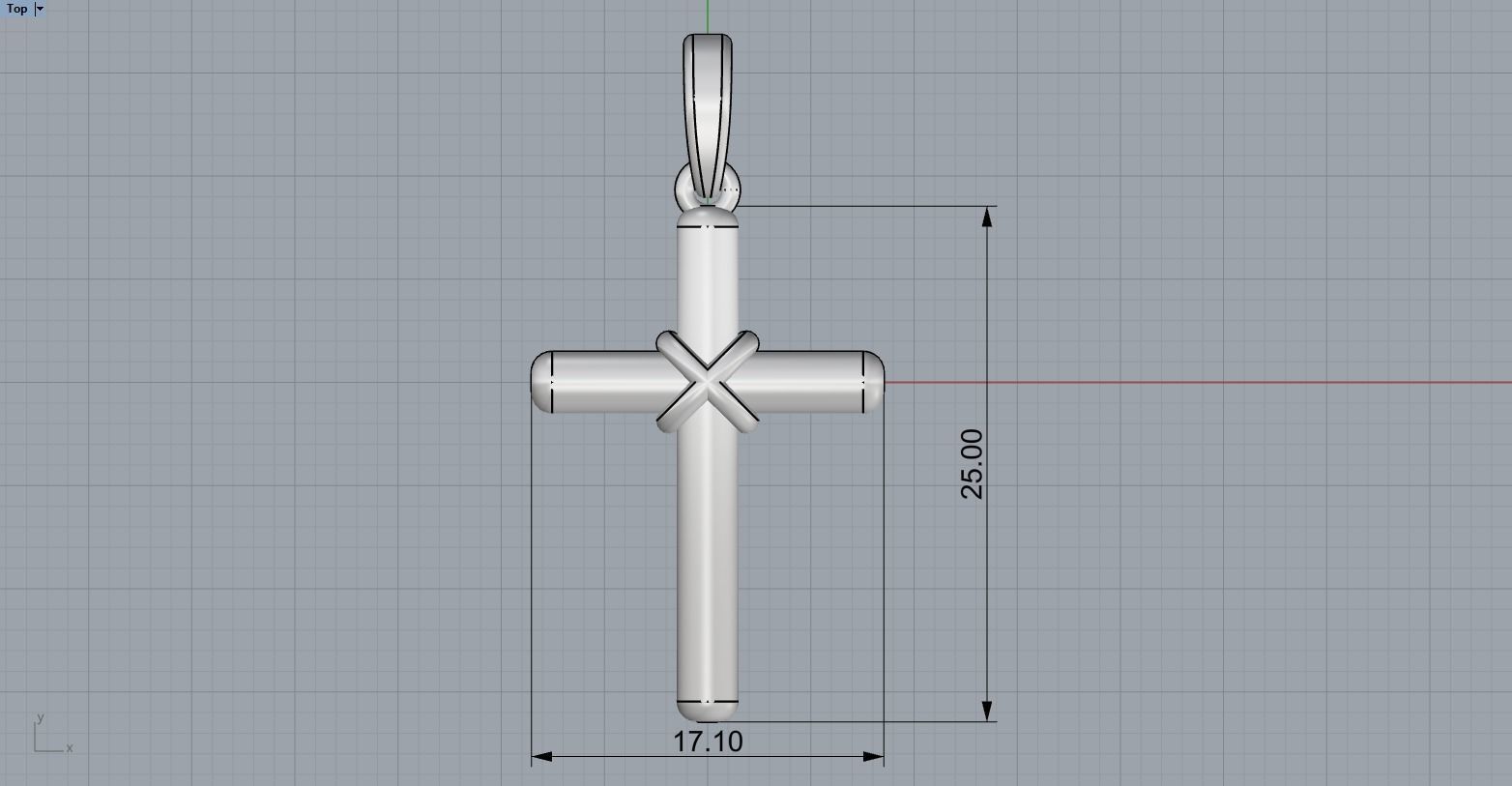 Cylindrical cross model 522 3D print model_4