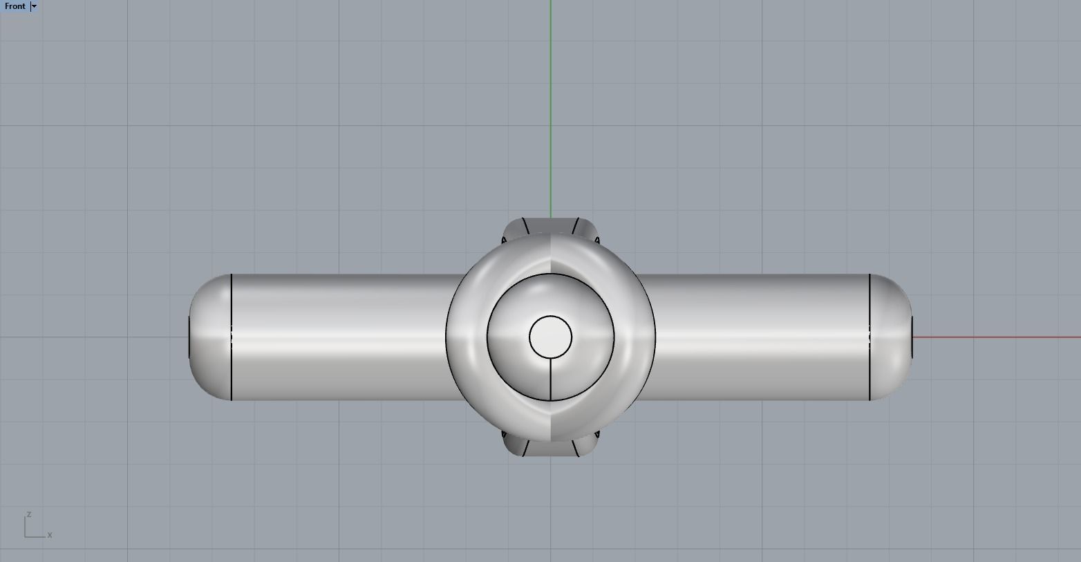 Cylindrical cross model 522 3D print model_5