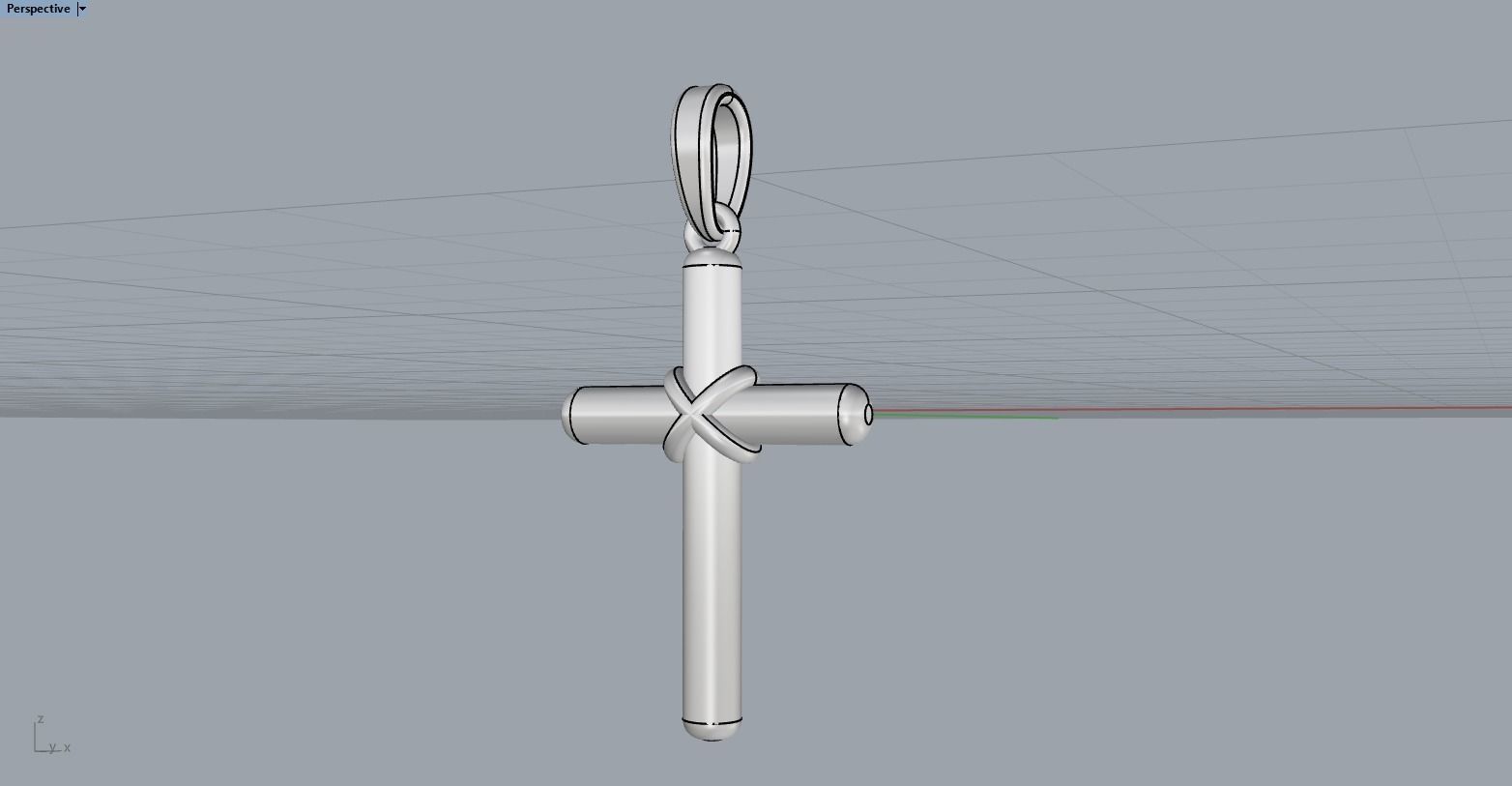 Cylindrical cross model 522 3D print model_7