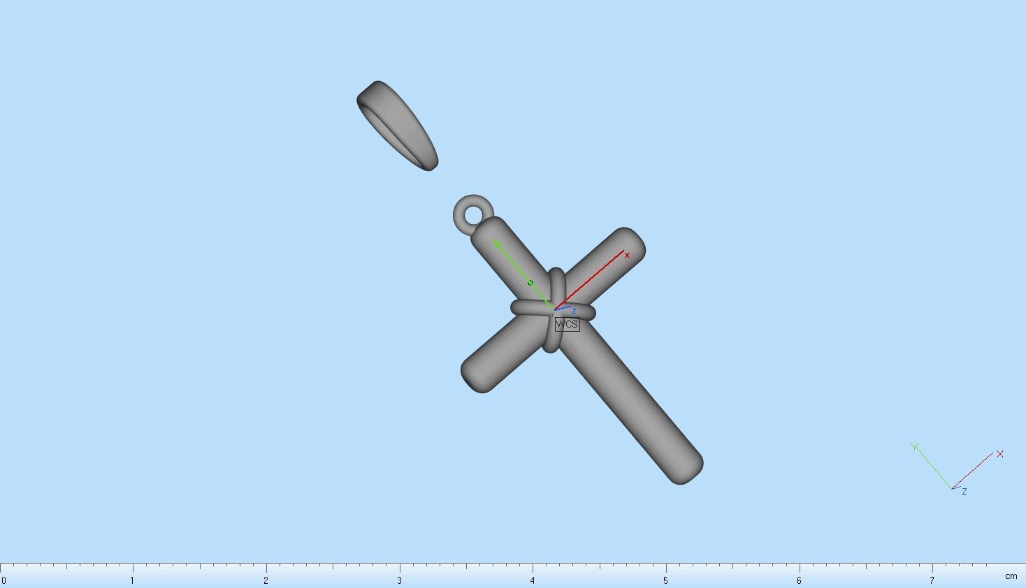 Cylindrical cross model 522 3D print model_8