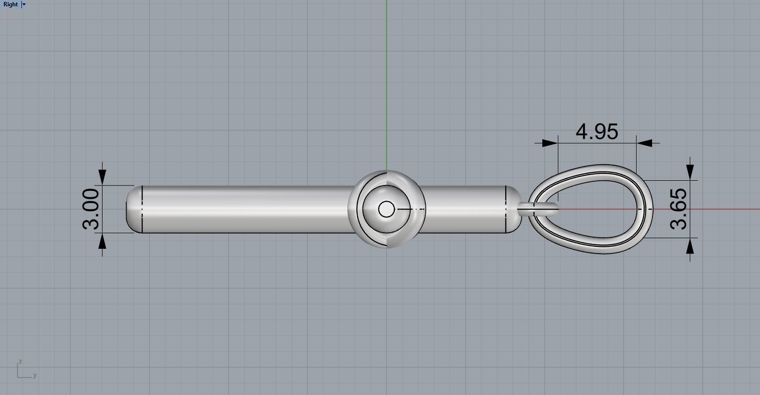 Cylindrical cross model 522 3D print model_6