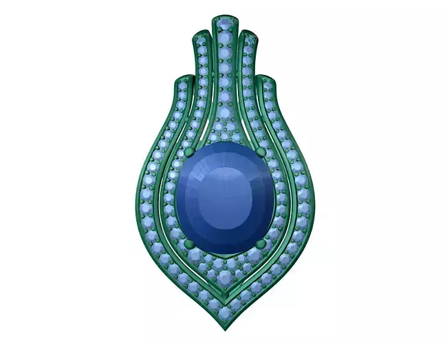 Beautiful Diamond Pandent Jewelry 3D print model