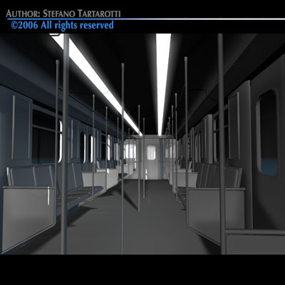 Subway - collection train on tracks 3D model_10