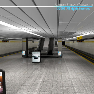 Subway - collection train on tracks 3D model_18