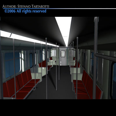 Subway - collection train on tracks 3D model_2