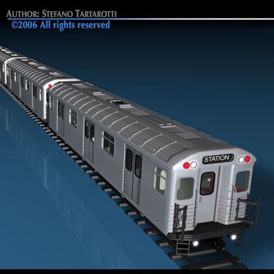 Subway - collection train on tracks 3D model_21