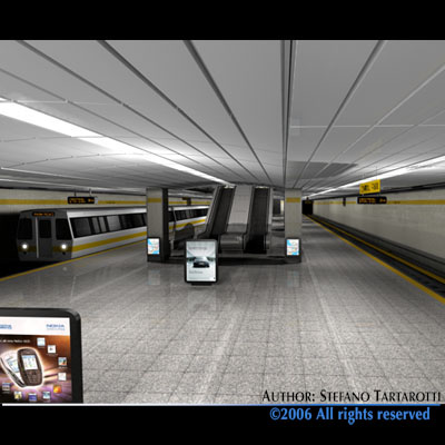 Subway - collection train on tracks 3D model_17
