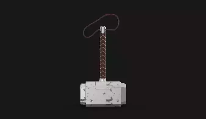 Thors Hammer Low-poly 3D model