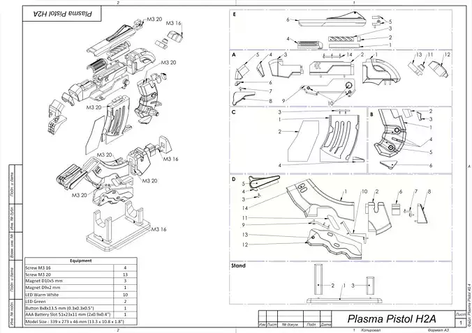 Plasma Cannon H2A - Halo - STL CAD bundle - Commercial Use 3D print model