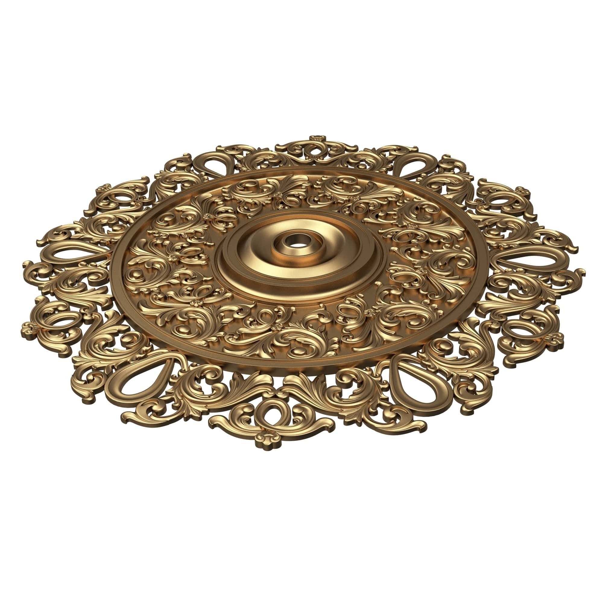 Ceiling Rosette 09 Low-poly 3D model_5