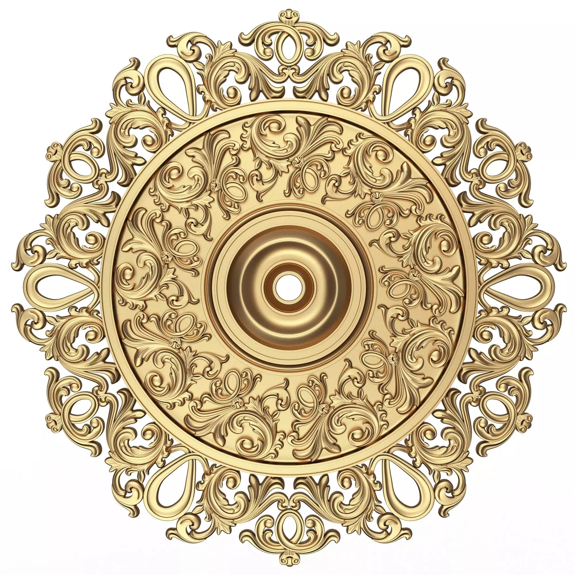 Ceiling Rosette 09 Low-poly 3D model_0