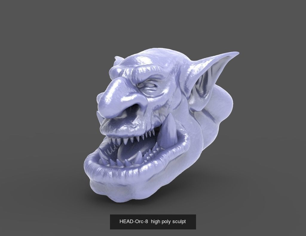 50 HEADS High Poly sculpts  3D Model Collection_32