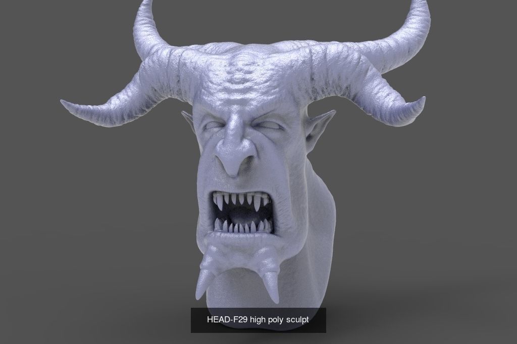 50 HEADS High Poly sculpts  3D Model Collection_50