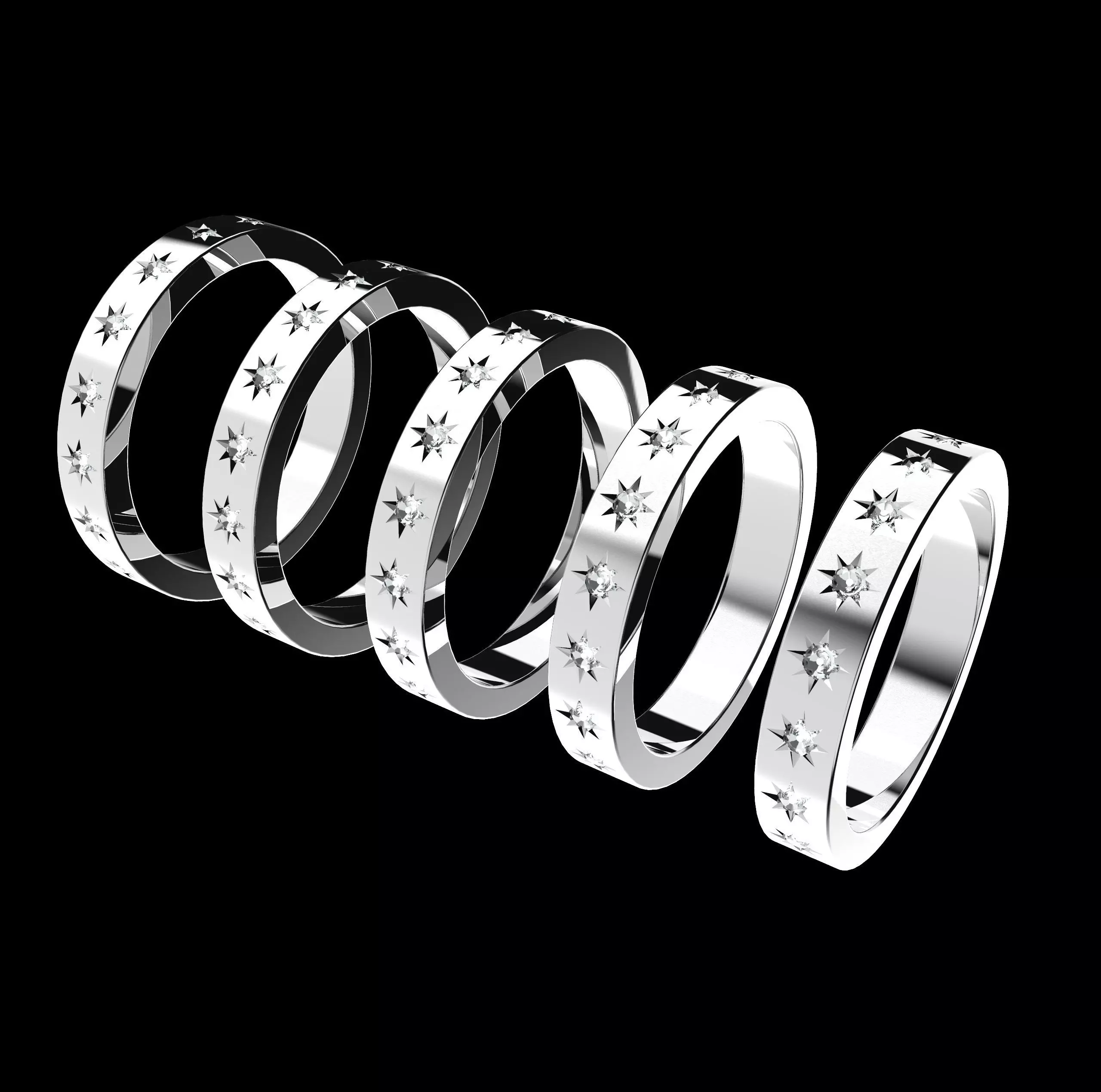 Rings constellations 3D print model_0