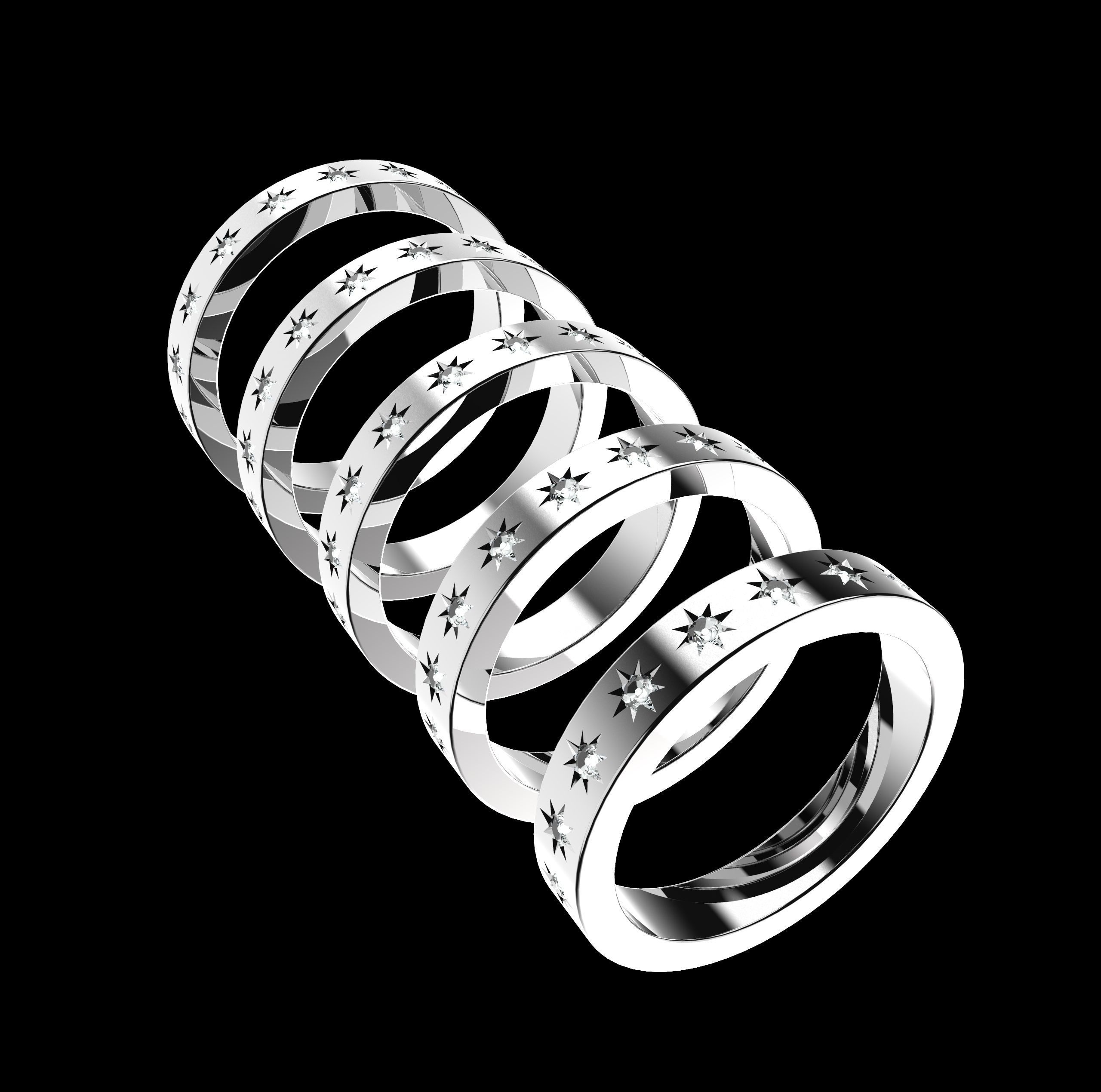 Rings constellations 3D print model_3