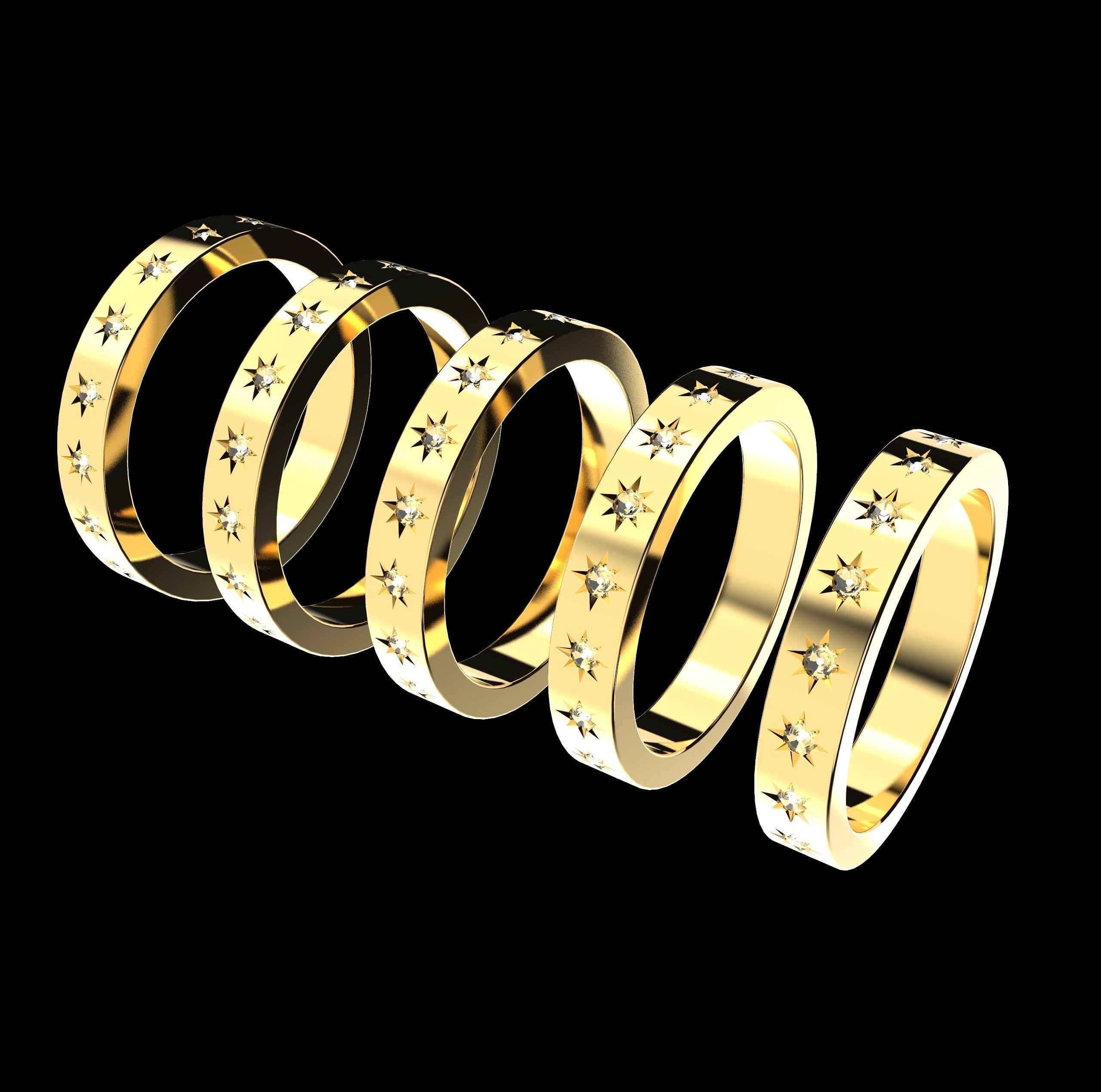 Rings constellations 3D print model_1