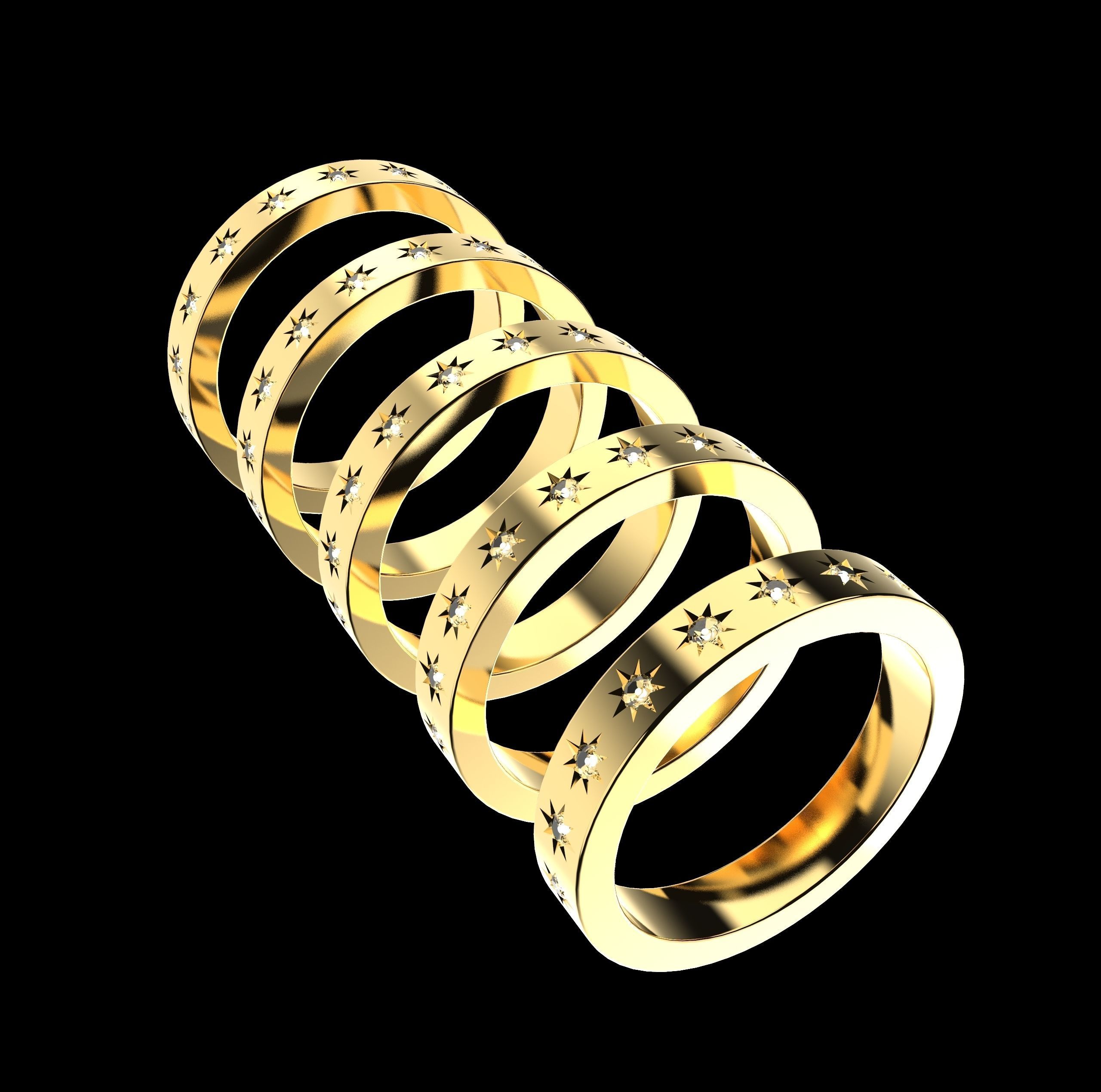 Rings constellations 3D print model_2