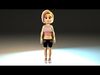 cartoon young girl Low-poly 3D model_1