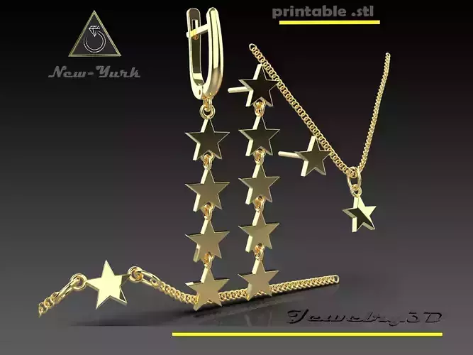 star printable earring bracelete pendant