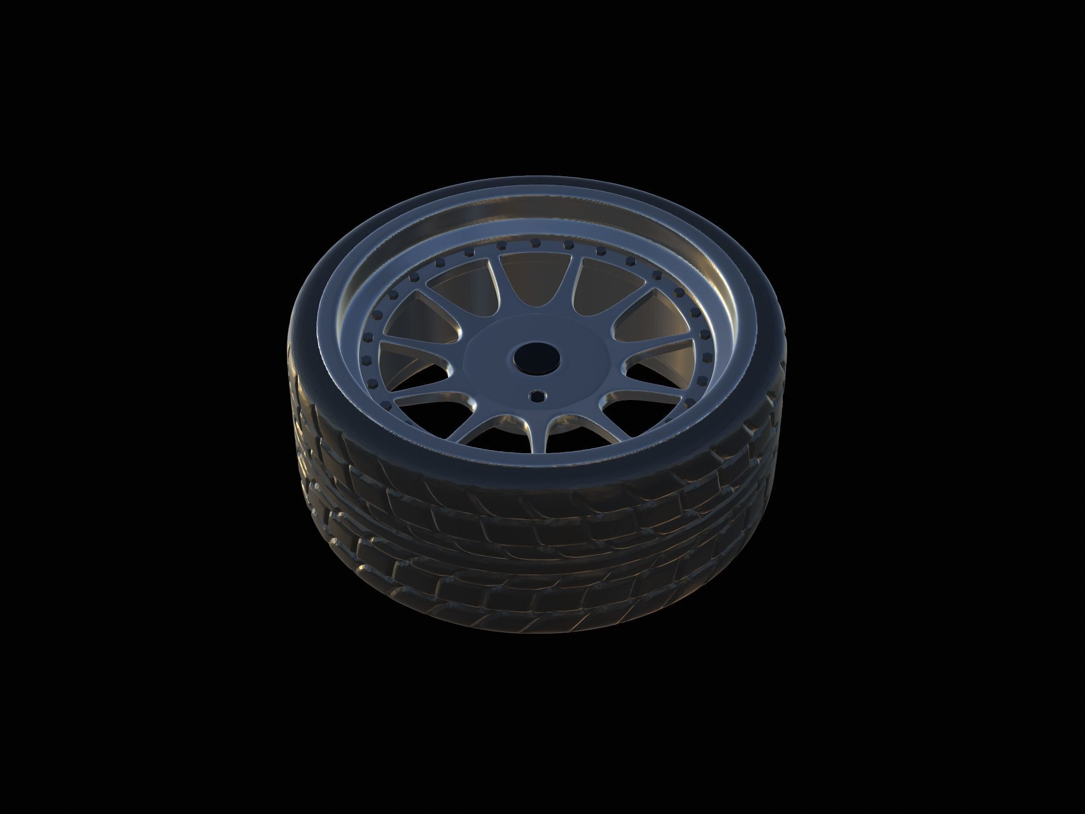 WHEEL MODEL WITH TYRES Free 3D print model_3