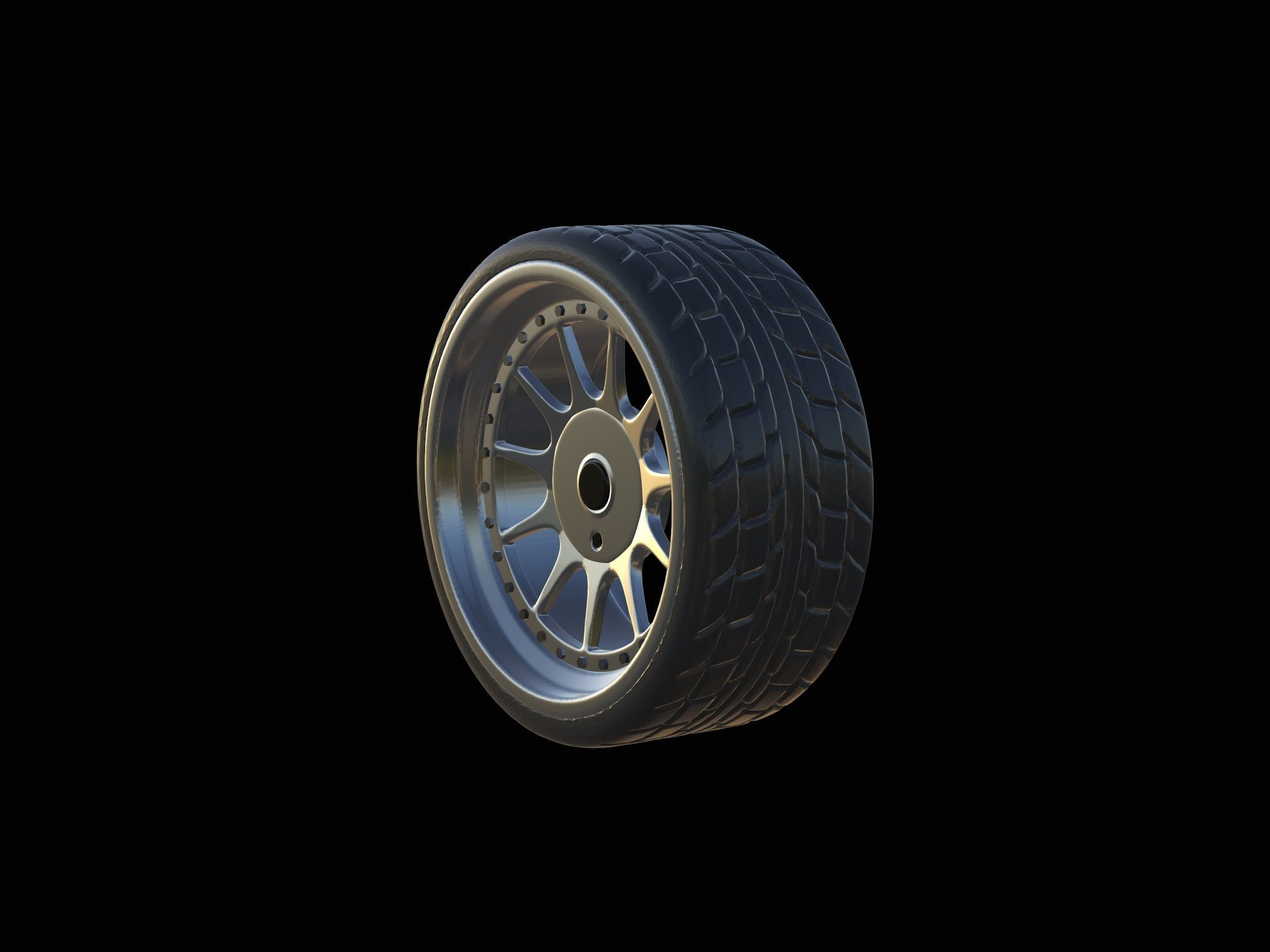 WHEEL MODEL WITH TYRES Free 3D print model_1