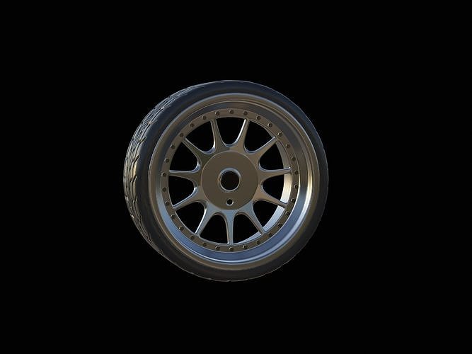 WHEEL MODEL WITH TYRES Free 3D print model