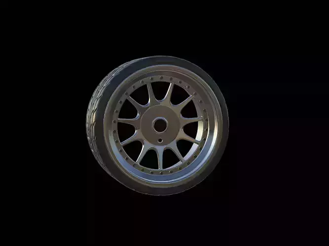WHEEL MODEL WITH TYRES Free 3D print model