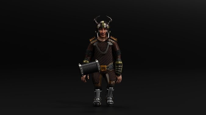 Dwarf Low-poly 3D model