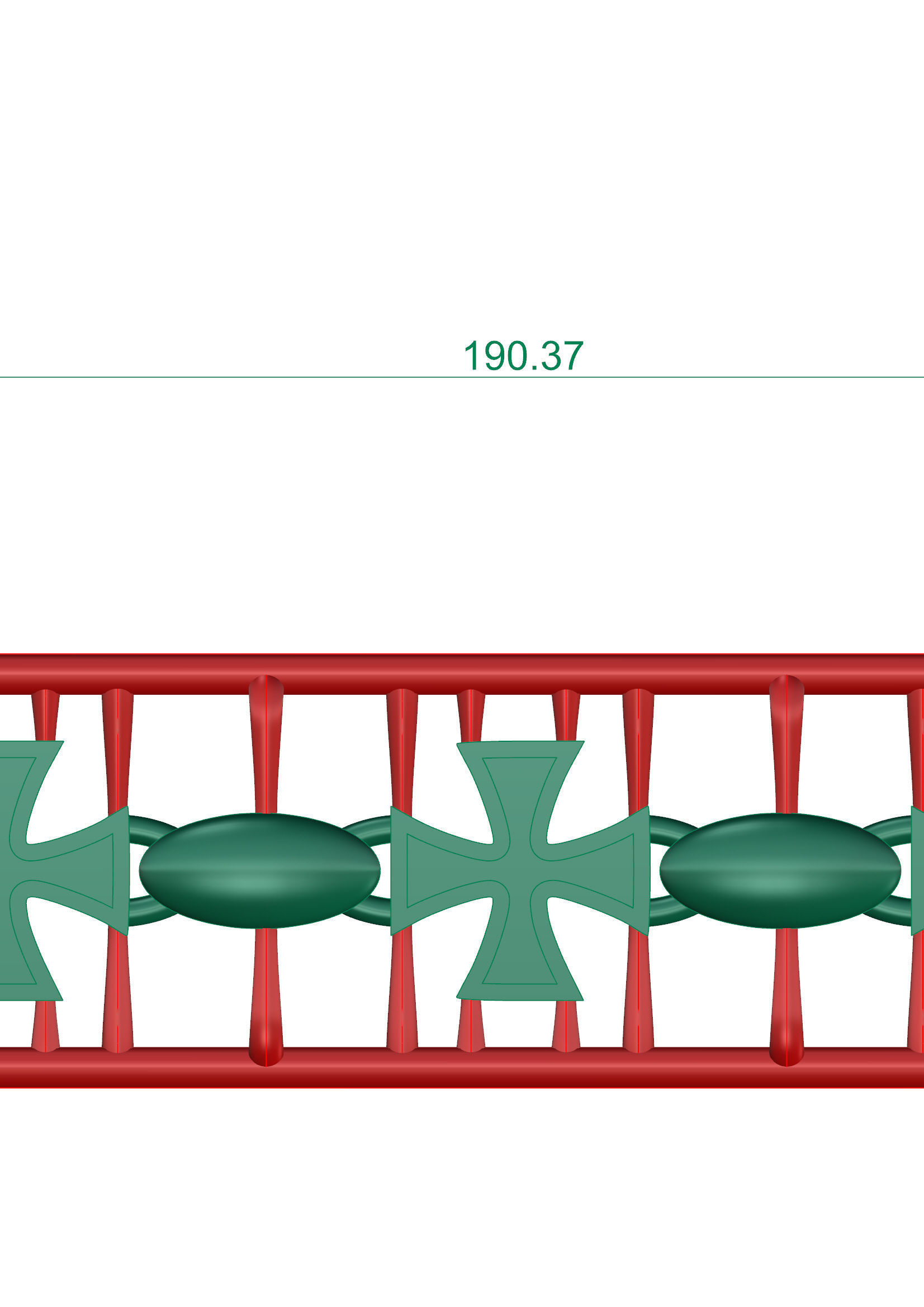 Cross Chain Bracelet 3D Printing Models highly sold  3D print model_10