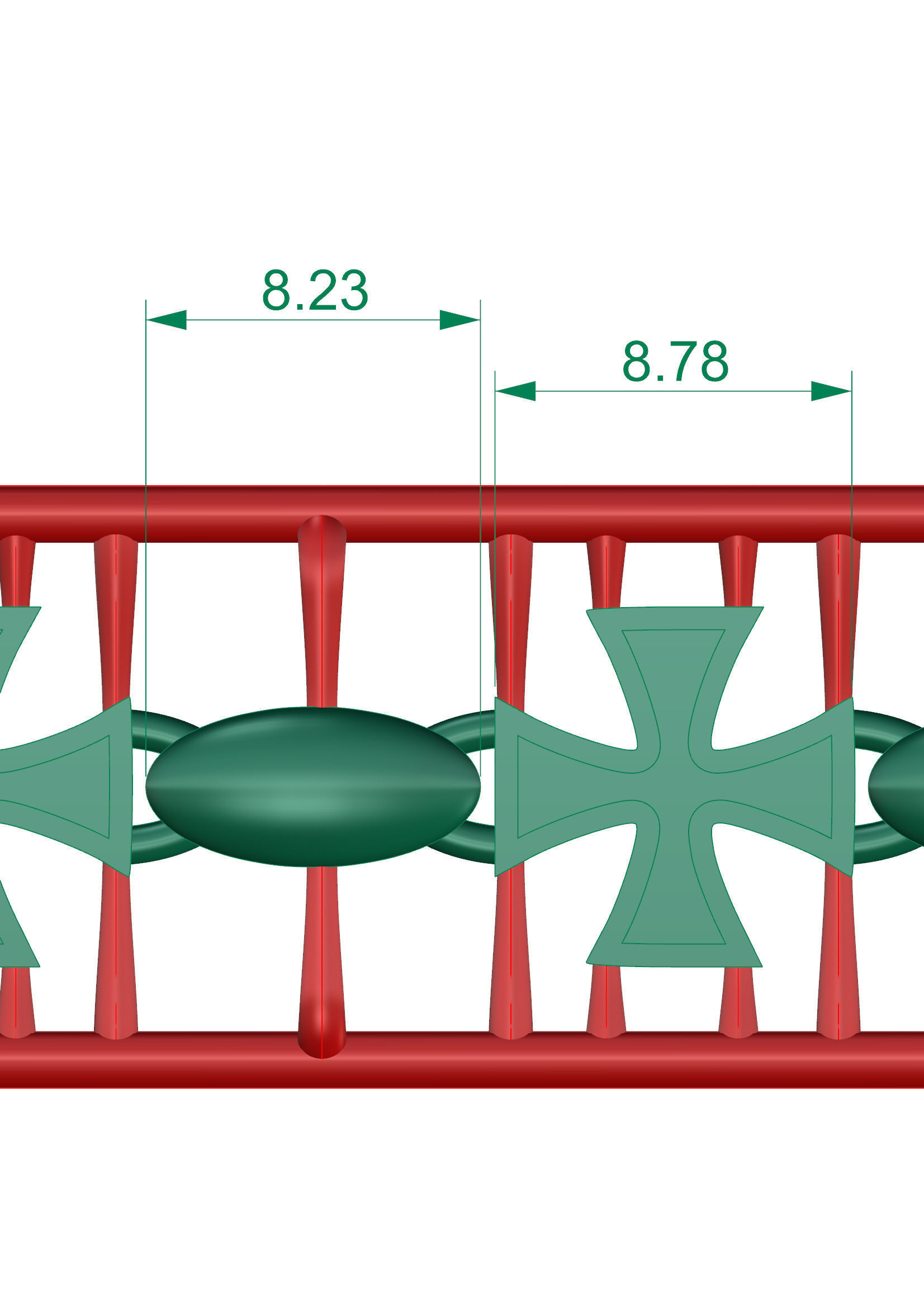 Cross Chain Bracelet 3D Printing Models highly sold  3D print model_9