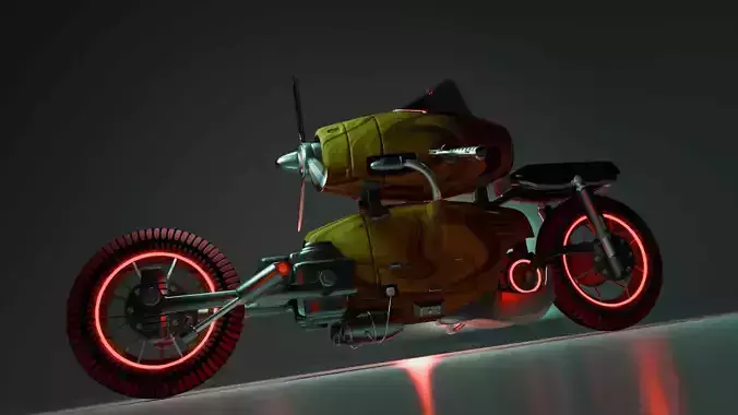 NeoProp Bike    A Retro-Futurist Urban Concept