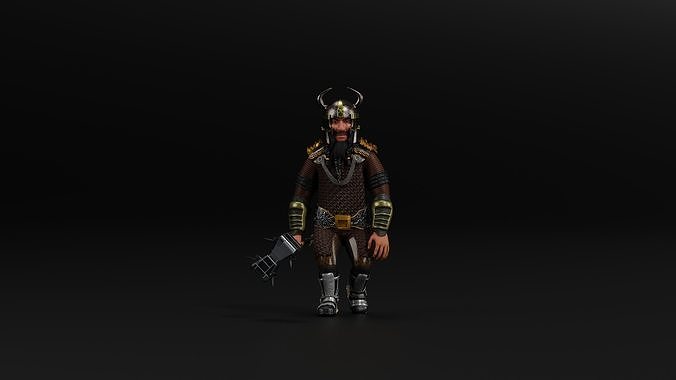 Dwarf Low-poly 3D model