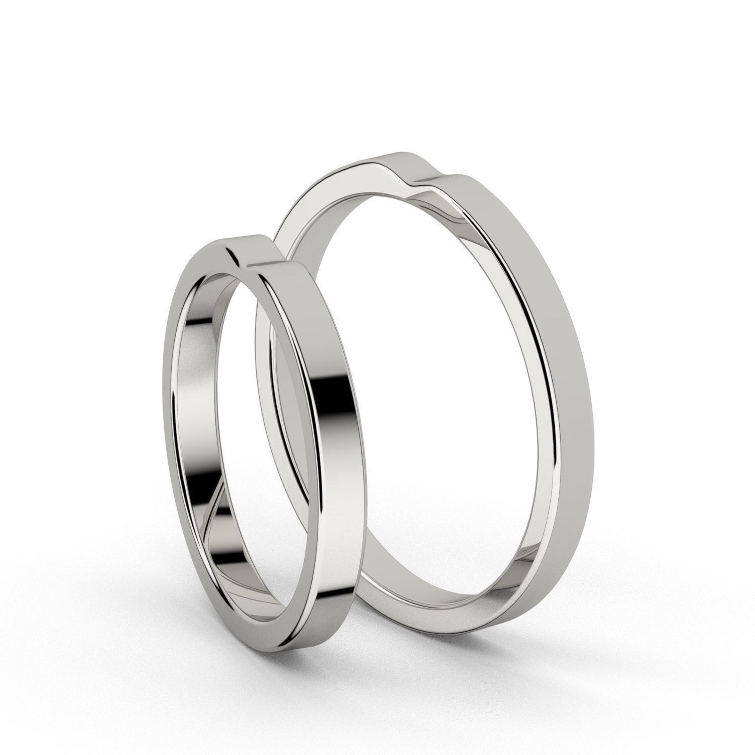 Set of 22 embracing or completing wedding bands  3D print model_4